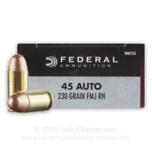Federal .45acp 230gr FMJ