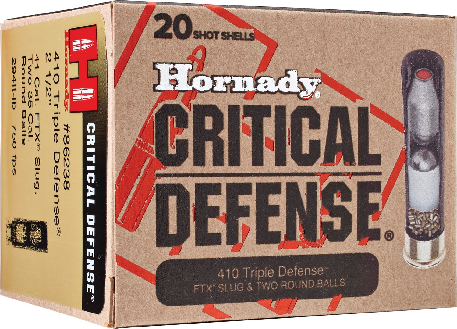 Hornady Crit Def 410GA 2.5″ 20RD
