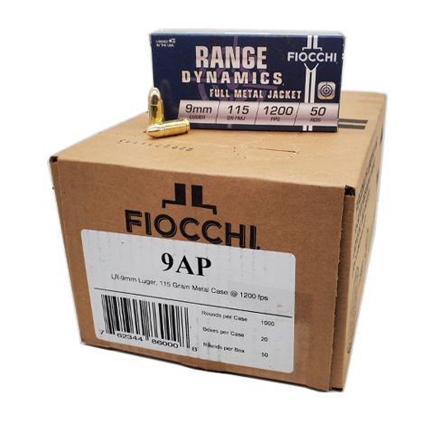 Fiocchi 9mm 115GR 1000RDS